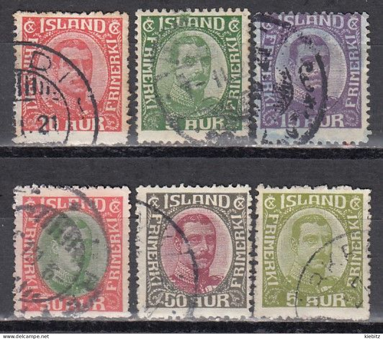 ISLAND 1920 - MiNr: 83-98 6x   Used - Oblitérés