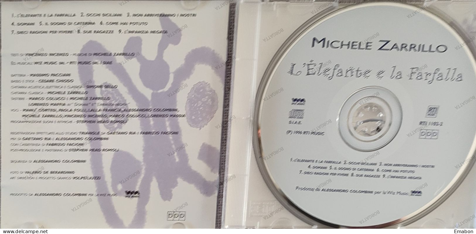 BORGATTA - ITALIANA  - Cd  MICHELE ZARILLO - L' ELEFANTE E LA FARFALLA - RTI MUSIC 1996 - USATO In Buono Stato - Otros - Canción Italiana