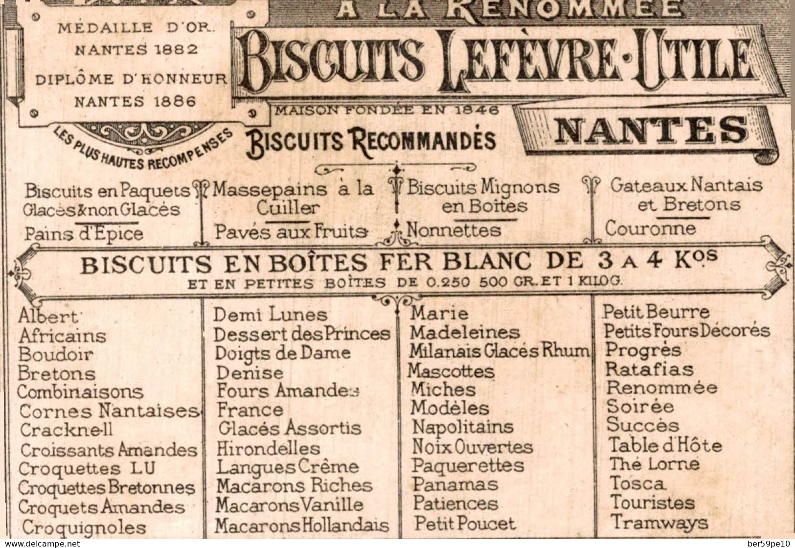 CHROMO BISCUITS LEFEVRE-UTILE LU NANTES  MILITAIRES LA REVUE - Lu