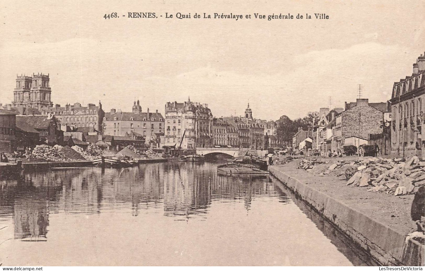 FRANCE - Rennes - Le Quai De La Prévalaye Et Vue Générale De La Ville - Carte Postale Ancienne - Rennes