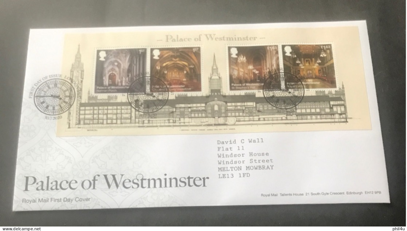 2020 GB 2 Diff FDCovers Palace Of Westminster, Queen Live M/s Collect As Used Stamps - Covers & Documents