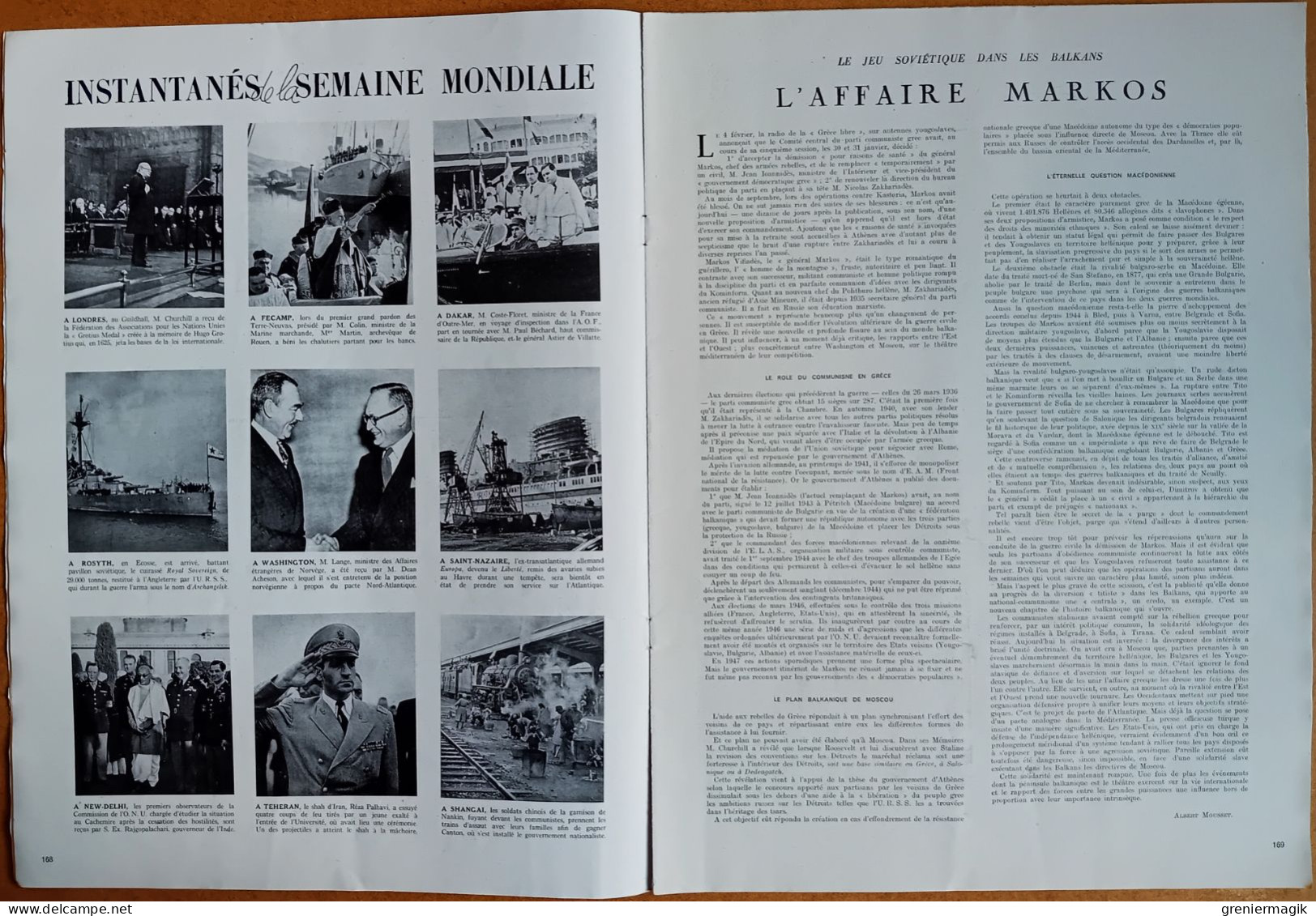 France Illustration N°175 19/02/1949 Balkans/Belgique/Japon/Espagne José Greco/Jongkind/Haute-Volta/Christian Bérard - Allgemeine Literatur