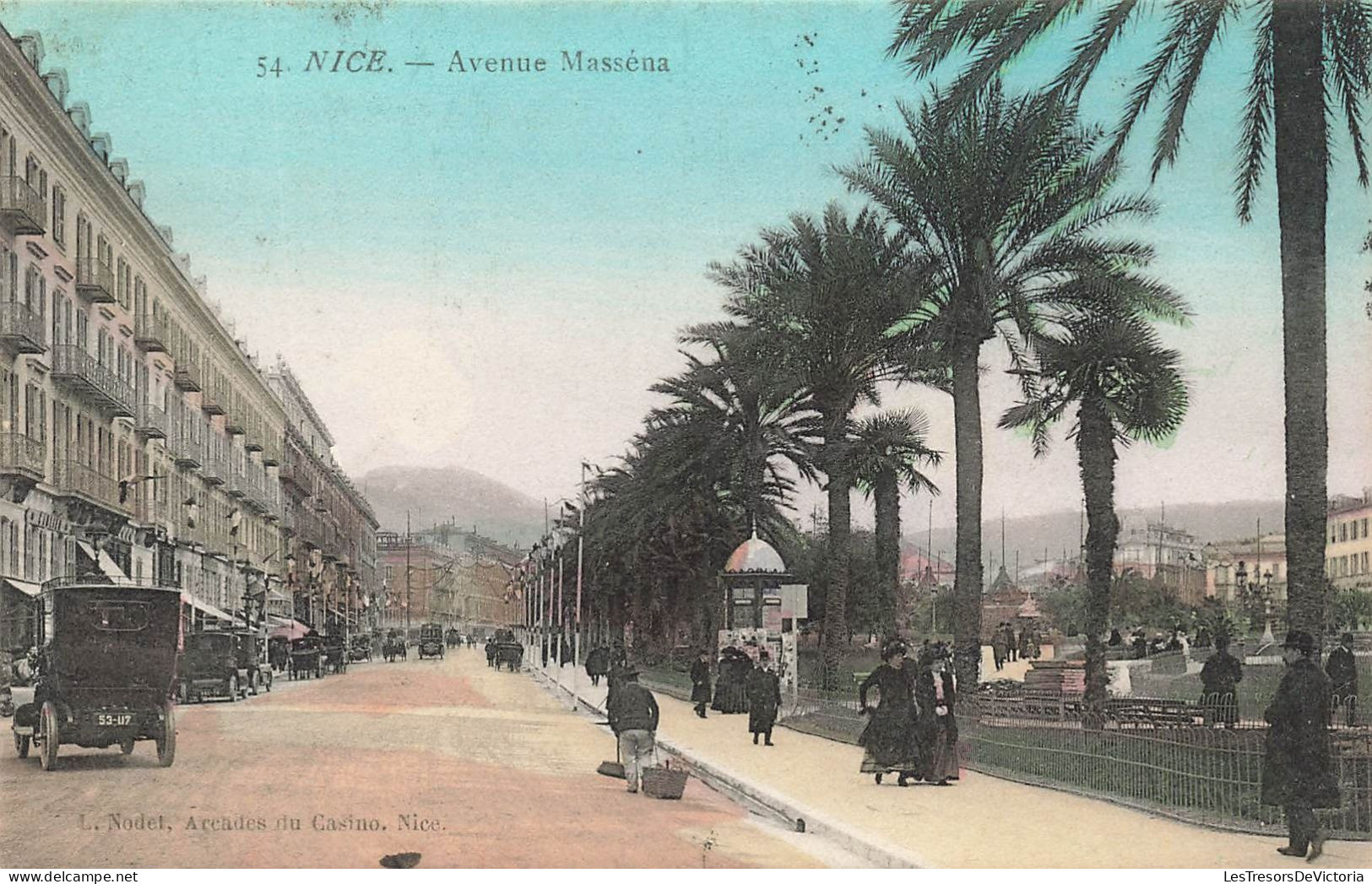 FRANCE - Nice - Vue Sur L'avenue Masséna - Animé - Colorisé - Carte Postale Ancienne - Autres & Non Classés