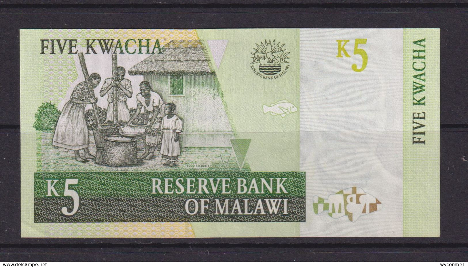 MALAWI -  2004 5 Kwacha UNC/aUNC  Banknote - Malawi