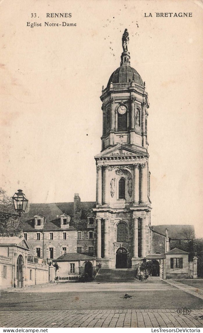 FRANCE - Rennes - Eglise Notre DAME - La Bretagne - Carte Postale Ancienne - Rennes