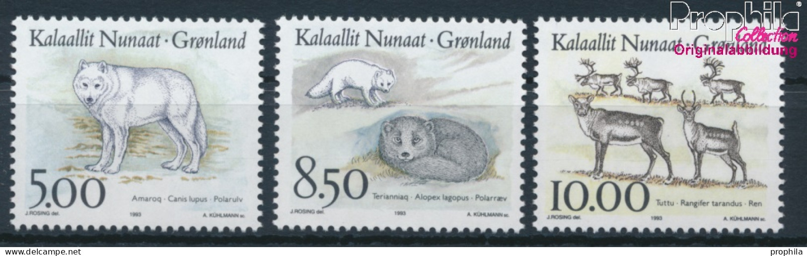 Dänemark - Grönland 239-241 (kompl.Ausg.) Postfrisch 1993 Einheimische Säugetiere (10301405 - Neufs