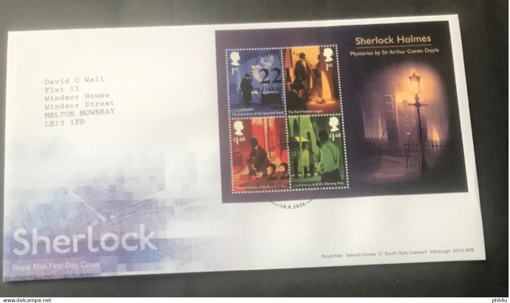 2020 GB 2 Diff FDCovers Sherlock Holmes, Rovers Return Inn M/s Collect As Used Stamps - Covers & Documents