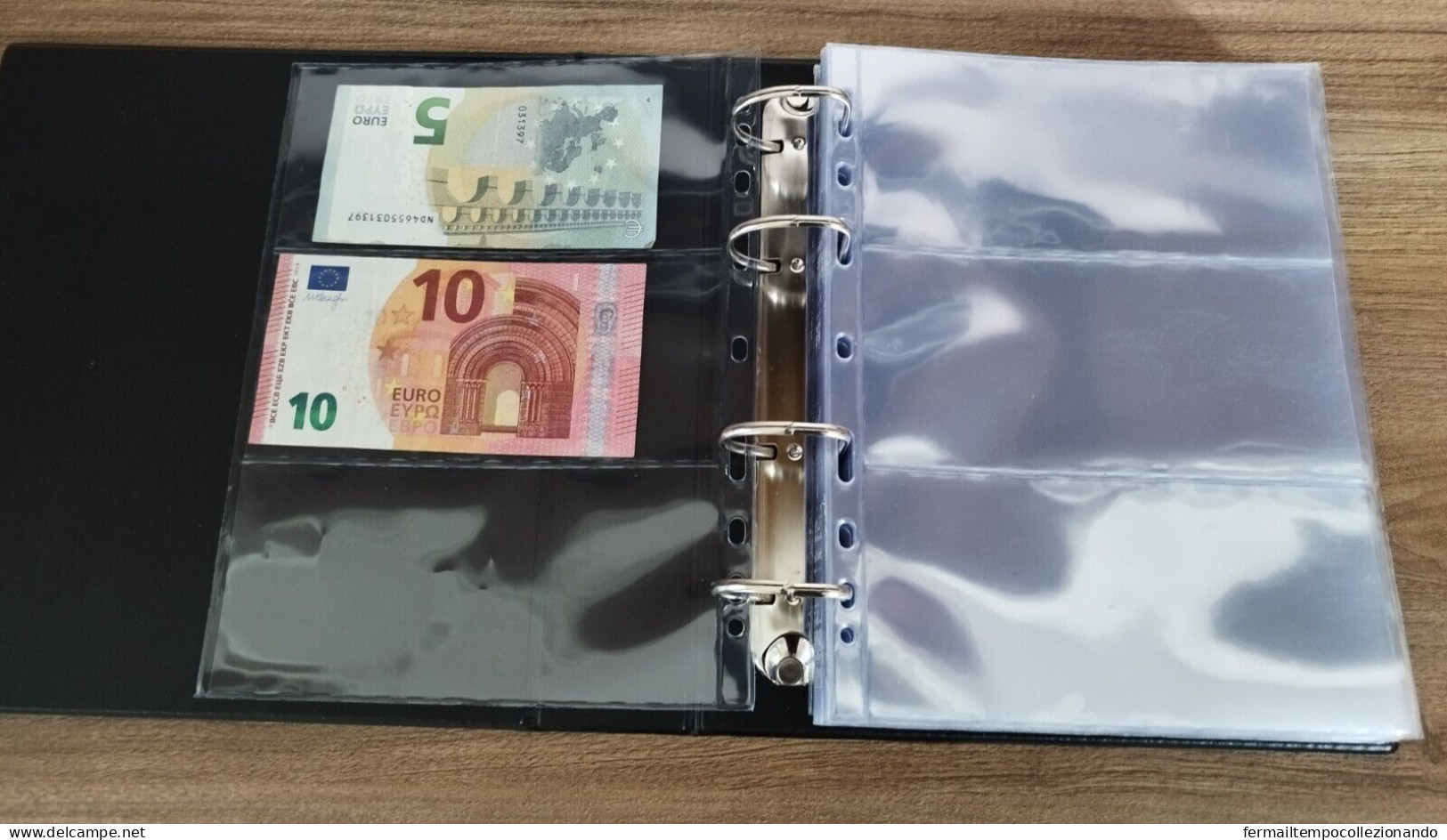 Raccoglitore Rosso Con 50 Fogli Trasparenti 3 Tasche Per Banconote Cartamoneta - Boeken & Software