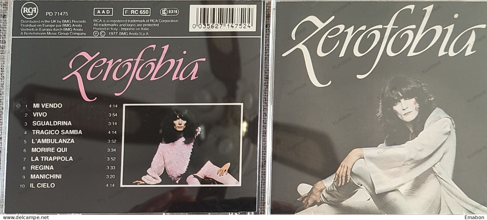 BORGATTA - ITALIANA  - Cd  RENATO ZERO - ZEROFOBIA - RCA ITALIANA 1991 - USATO In Buono Stato - Autres - Musique Italienne