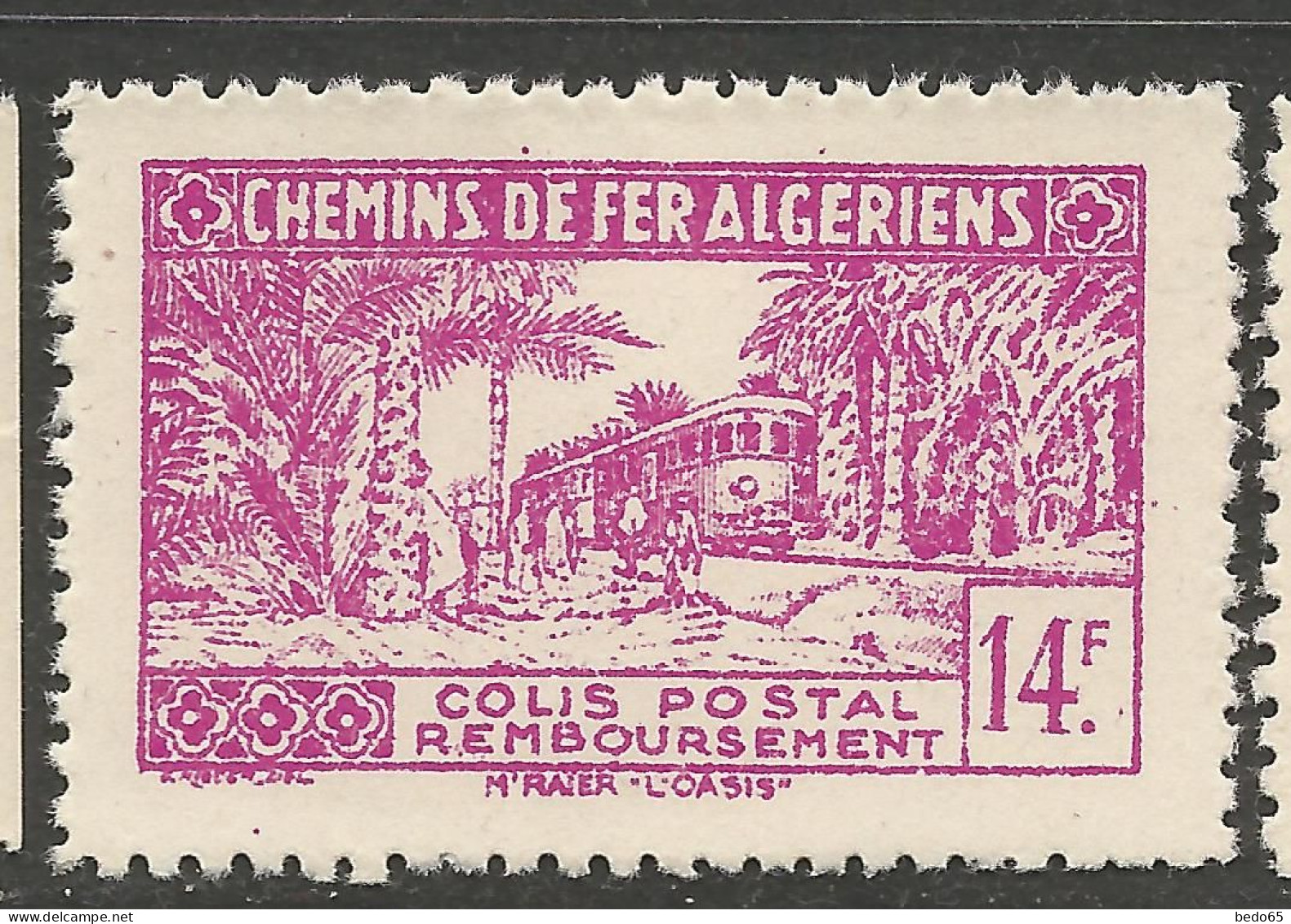 ALGERIE COLIS POSTAUX  N° 156a NEUF** LUXE SANS CHARNIERE  / Hingeless  / MNH - Colis Postaux