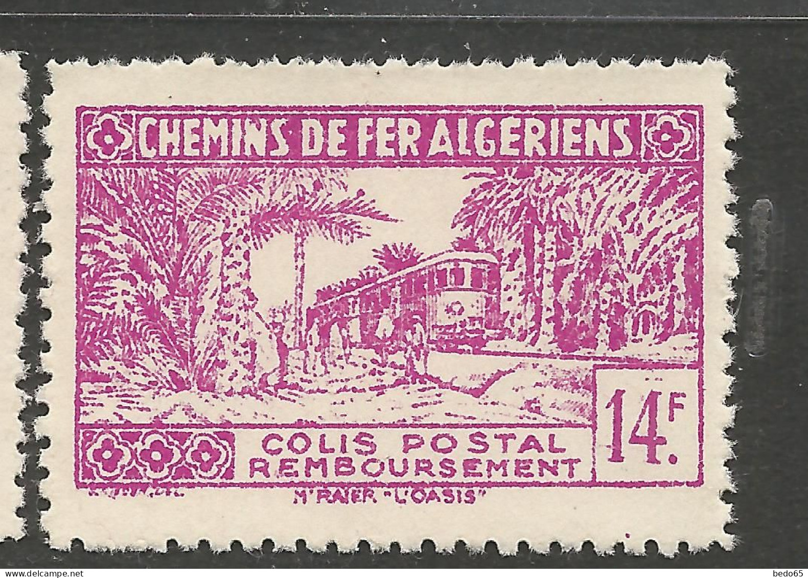 ALGERIE COLIS POSTAUX  N° 156a NEUF** LUXE SANS CHARNIERE  / Hingeless  / MNH - Paquetes Postales