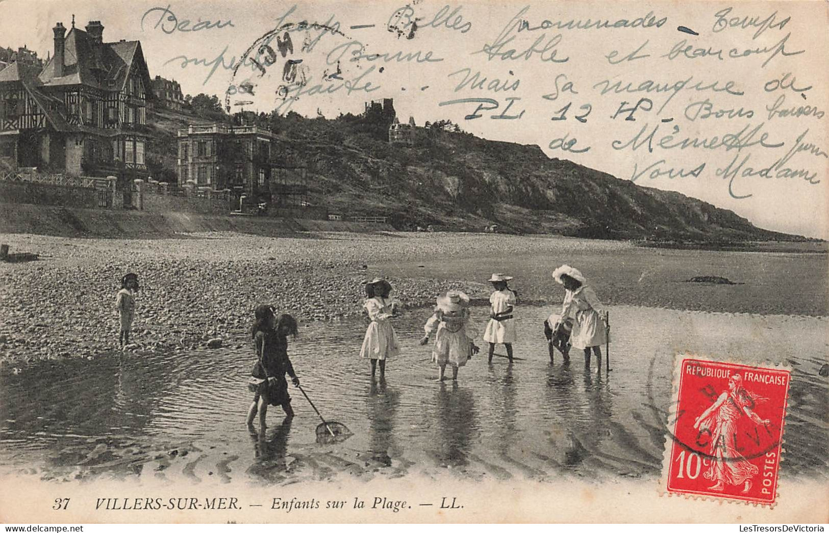 FRANCE - Villers Sur Mer - Enfants Sur La Plage - Carte Postale Ancienne - Villers Sur Mer