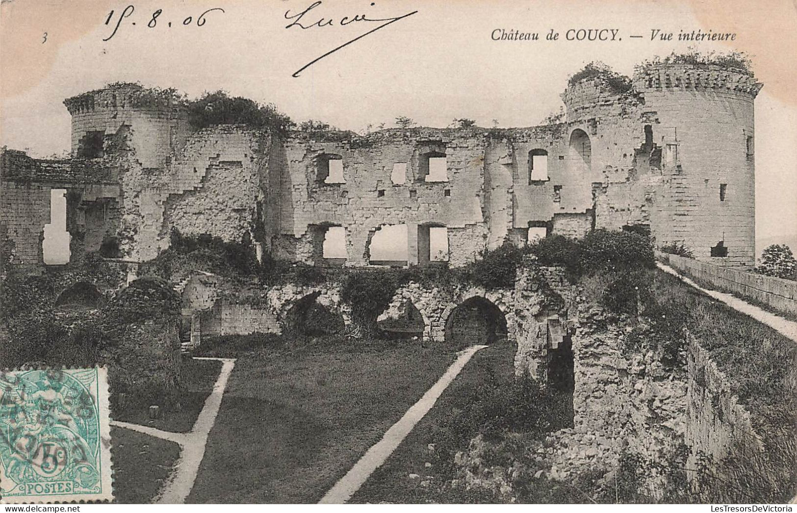 FRANCE - Château De Coucy - Vue Intérieure - Carte Postale Ancienne - Sonstige & Ohne Zuordnung