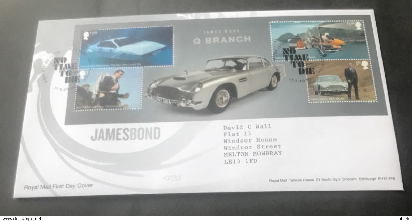 2020 GB James Bond And Video Games With No Inserts M/s FDCovers Miniature Sheet Collect As Used Stamps - Covers & Documents
