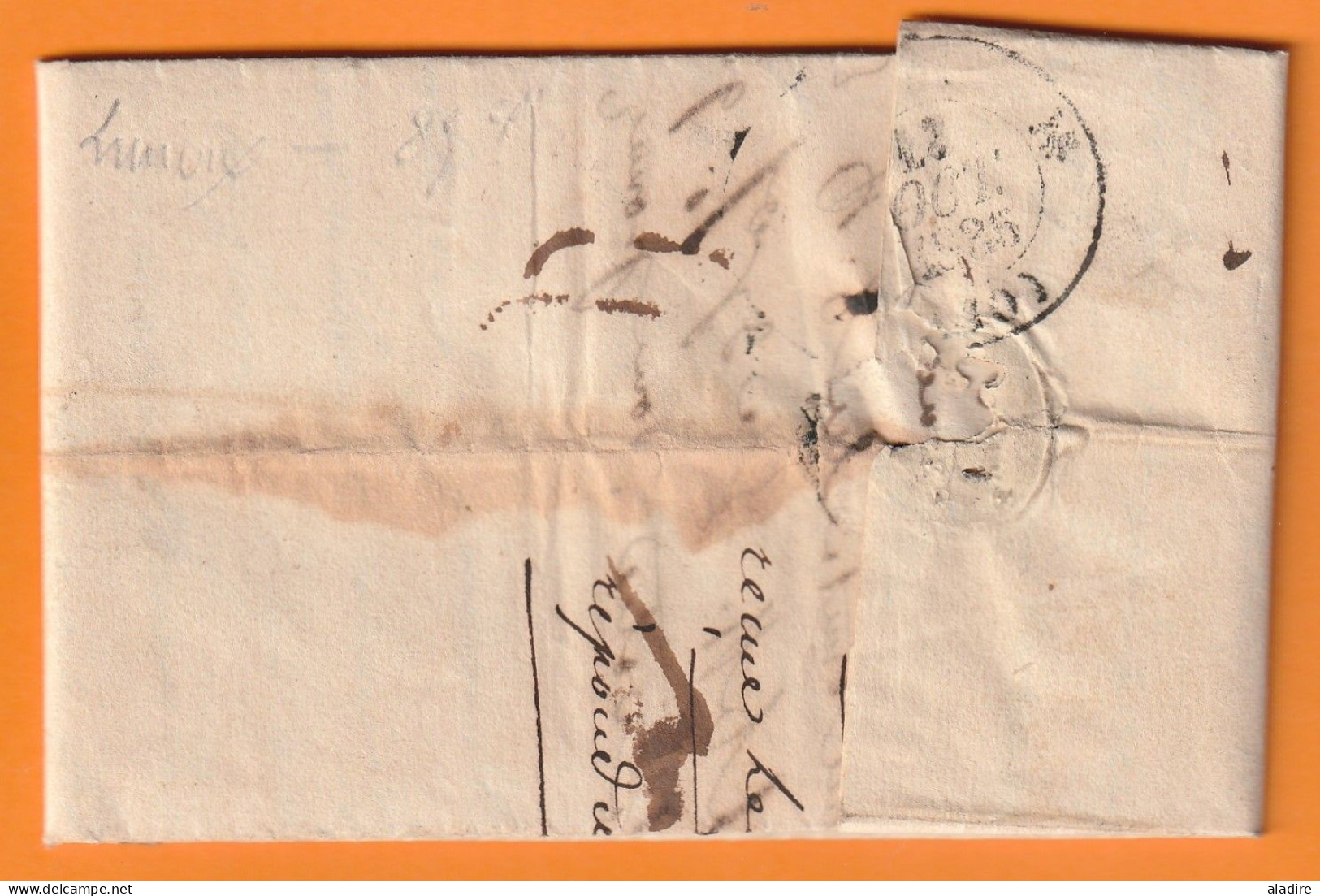 1836 - Lettre Pliée De 3 Pages De Saint Chinian, Hérault (grand Cad) Vers Limoux, Aude (cad Fleurons) - Taxe 4 - 1801-1848: Précurseurs XIX