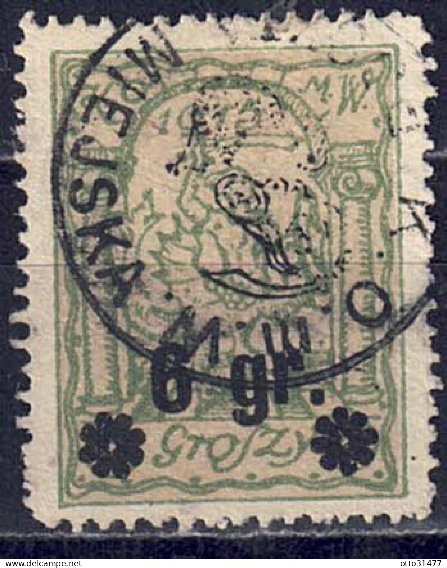 Polen 1916 - Stadtpost Warschau, Nr. 10, Gestempelt / Used - Gebraucht