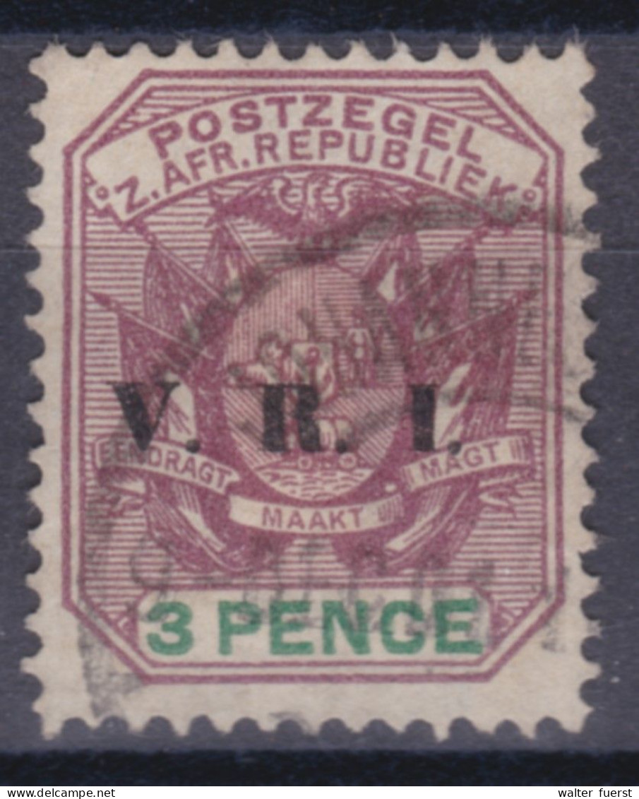 GB-TRANSVAAL 1900, 3 PENCE Overprint V.R.I., Cancelled - Transvaal (1870-1909)