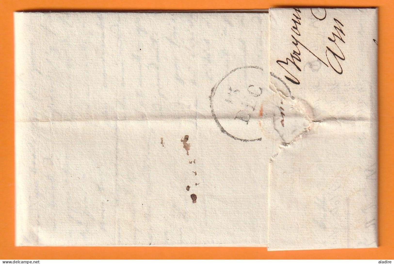 1828 - Marque Postale 64 BAYONNE 33 X 4 Mm Et Dateur Sur Lettre Pliée De 3 Pages Vers Limoux, Aude - Dateur - Taxe 7 - 1801-1848: Precursors XIX