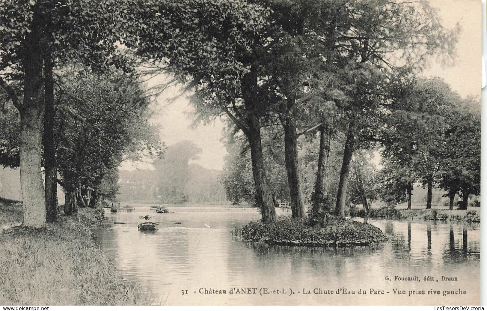 FRANCE - Château D'Anet - La Chute D'Eau Du Parc - Vue Prise Rive Gauche - Carte Postale Ancienne - Anet