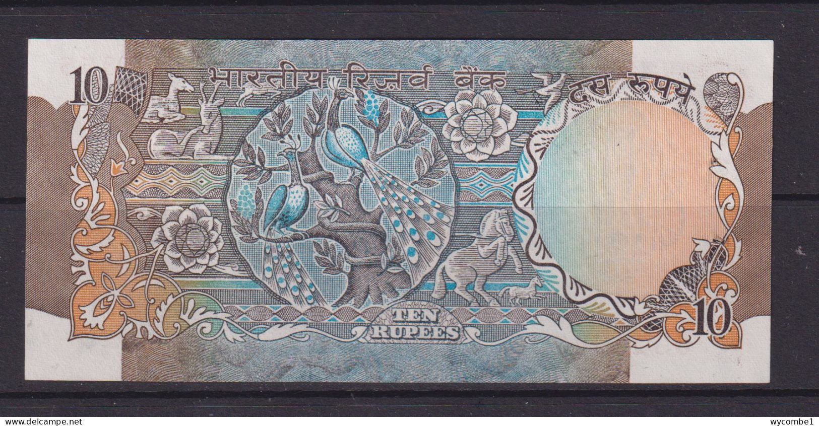INDIA -  1970-90 10 Rupees UNC/aUNC  Banknote (Pin Holes) - India