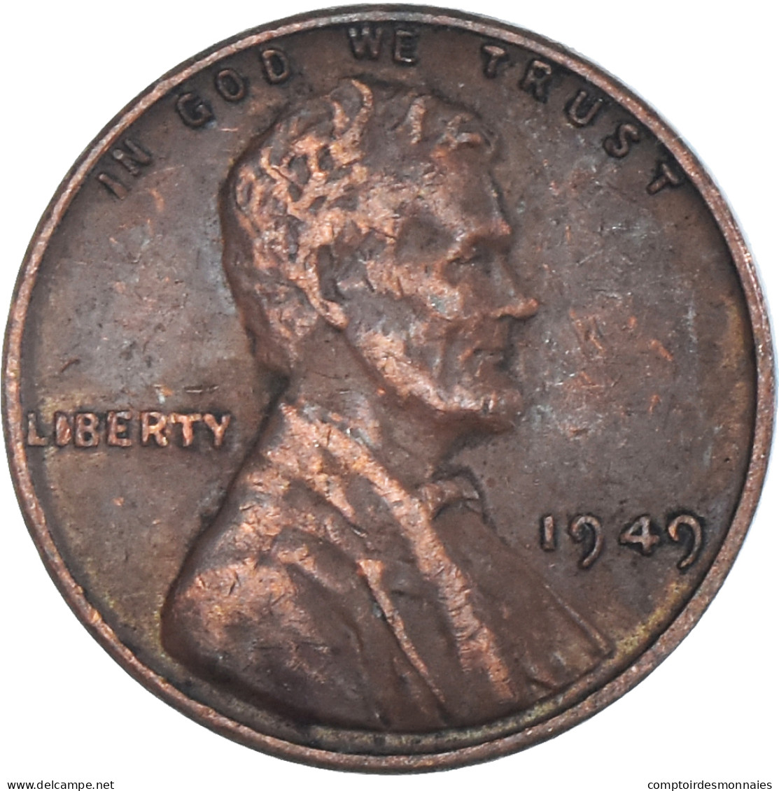 Monnaie, États-Unis, Cent, 1949 - 1909-1958: Lincoln, Wheat Ears Reverse