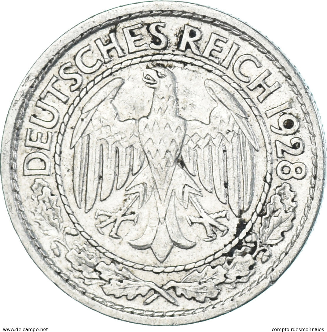 Monnaie, Allemagne, 50 Reichspfennig, 1928 - 50 Renten- & 50 Reichspfennig