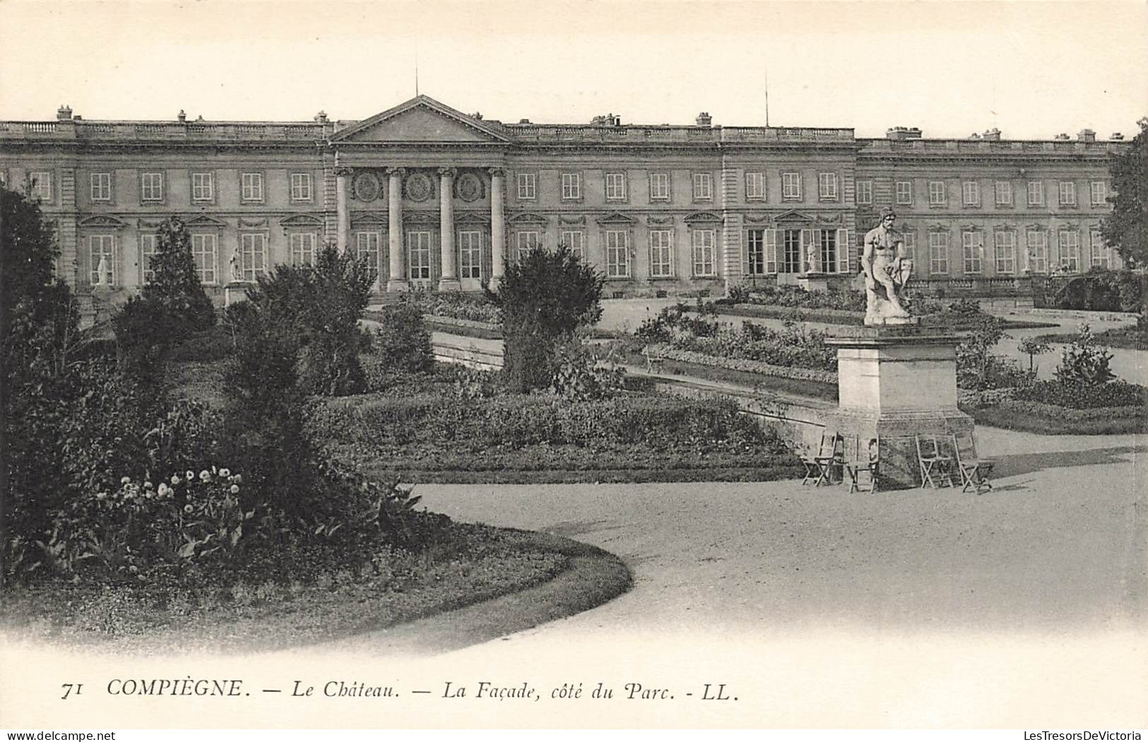 FRANCE - Compiègne - Le Château - La Façade - Côté Du Parc - Carte Postale Ancienne - Compiegne