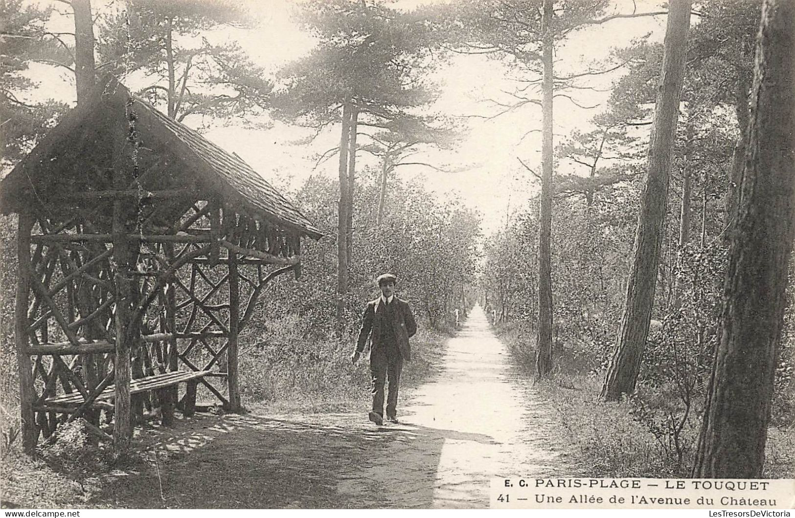 FRANCE - Paris Plage - Le Touquet - Vue Sur Une Allée De L'avenue Du Château - Carte Postale Ancienne - Le Touquet