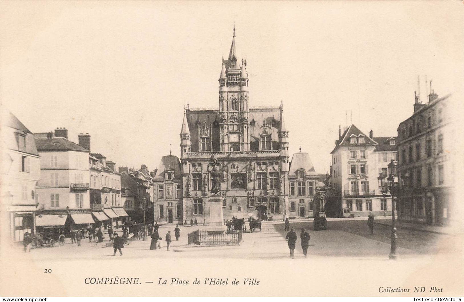 FRANCE - Compiègne - La Place De L'hôtel De Ville - Carte Postale Ancienne - Compiegne