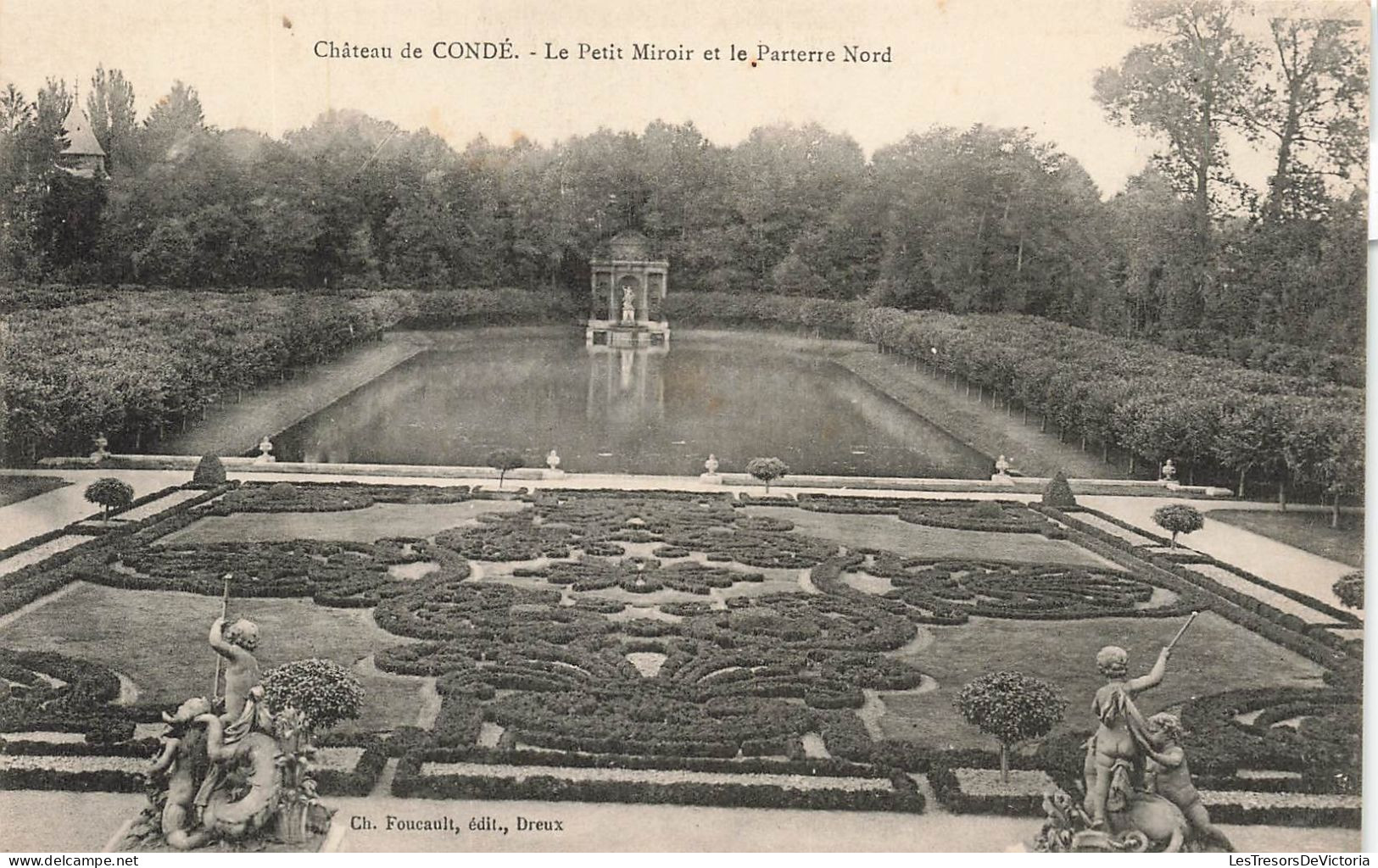 FRANCE - Le Château De Condé - Vu Sur Le Petit Miroir Et Le Parterre Nord - Carte Postale Ancienne - Vieux Conde