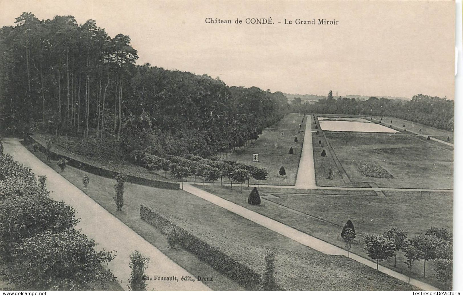 FRANCE - Château De Condé - Vues Générale Sur Le Grand Miroir - Carte Postale Ancienne - Vieux Conde