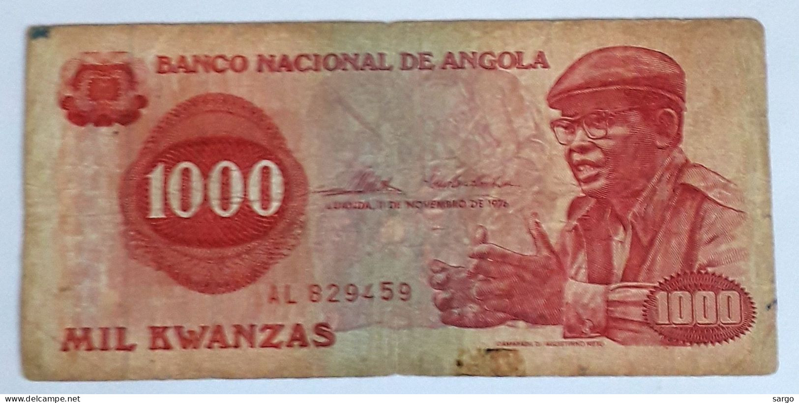 ANGOLA - 1000 KWANZAS  - 1976 - CIRC - P 113 - BANKNOTES - PAPER MONEY - CARTAMONETA - - Angola