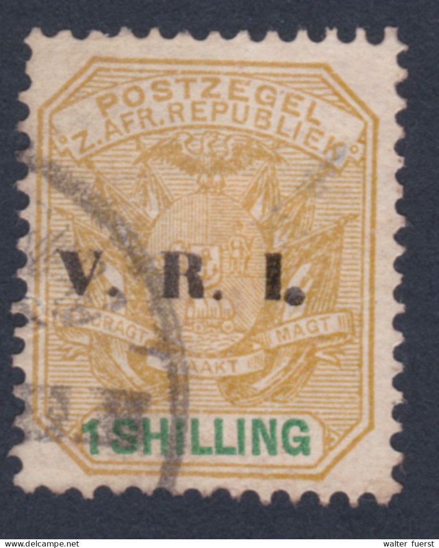 SOUTHAFRICA-TRANSVAAL 1900, 1 SHILLING V.R.L. Olivyellow/green, Cancelled - Transvaal (1870-1909)