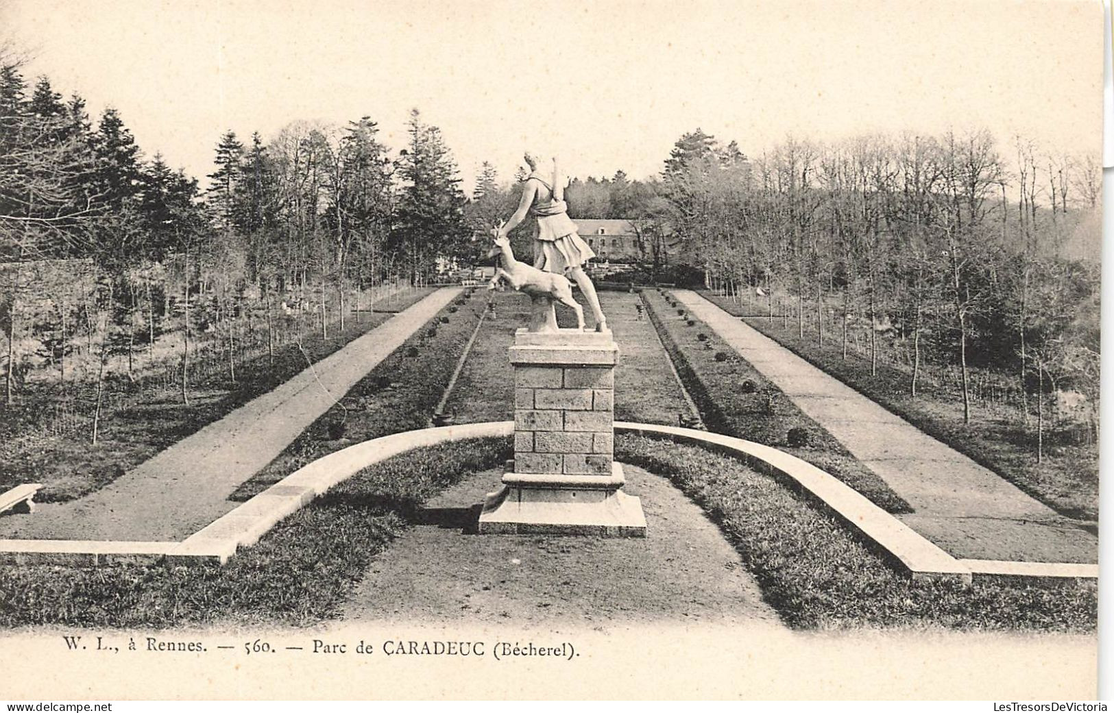 FRANCE - W L à Rennes - Vue Générale Du Parc De Caradeuc ( Bécherel ) - Carte Postale Ancienne - Rennes