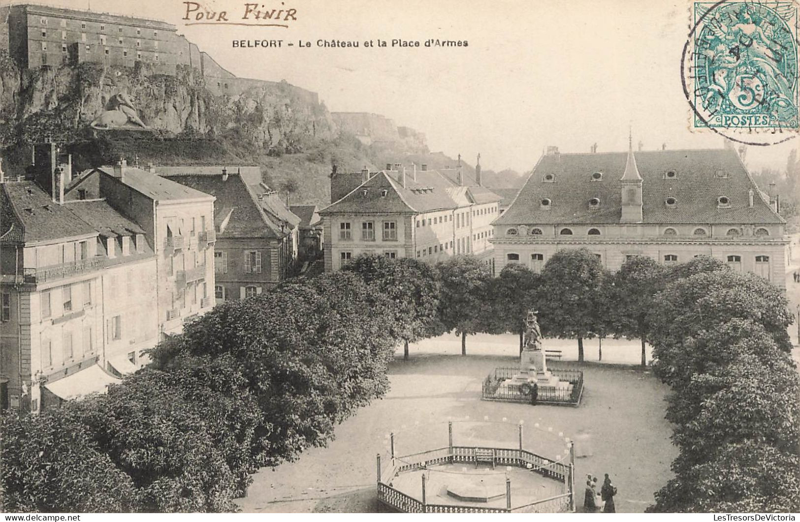 FRANCE - Belfort - Le Château Et La Place D'armes - Carte Postale Ancienne - Belfort - Città