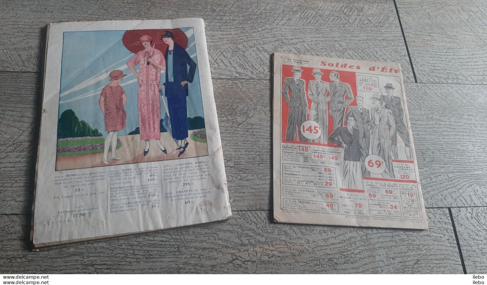 2 Catalogues Grands Magasins Du Printemps été 1924 Mode Textile Lingerie Femme Enfant Divers  Catalogue Jeux - Mode