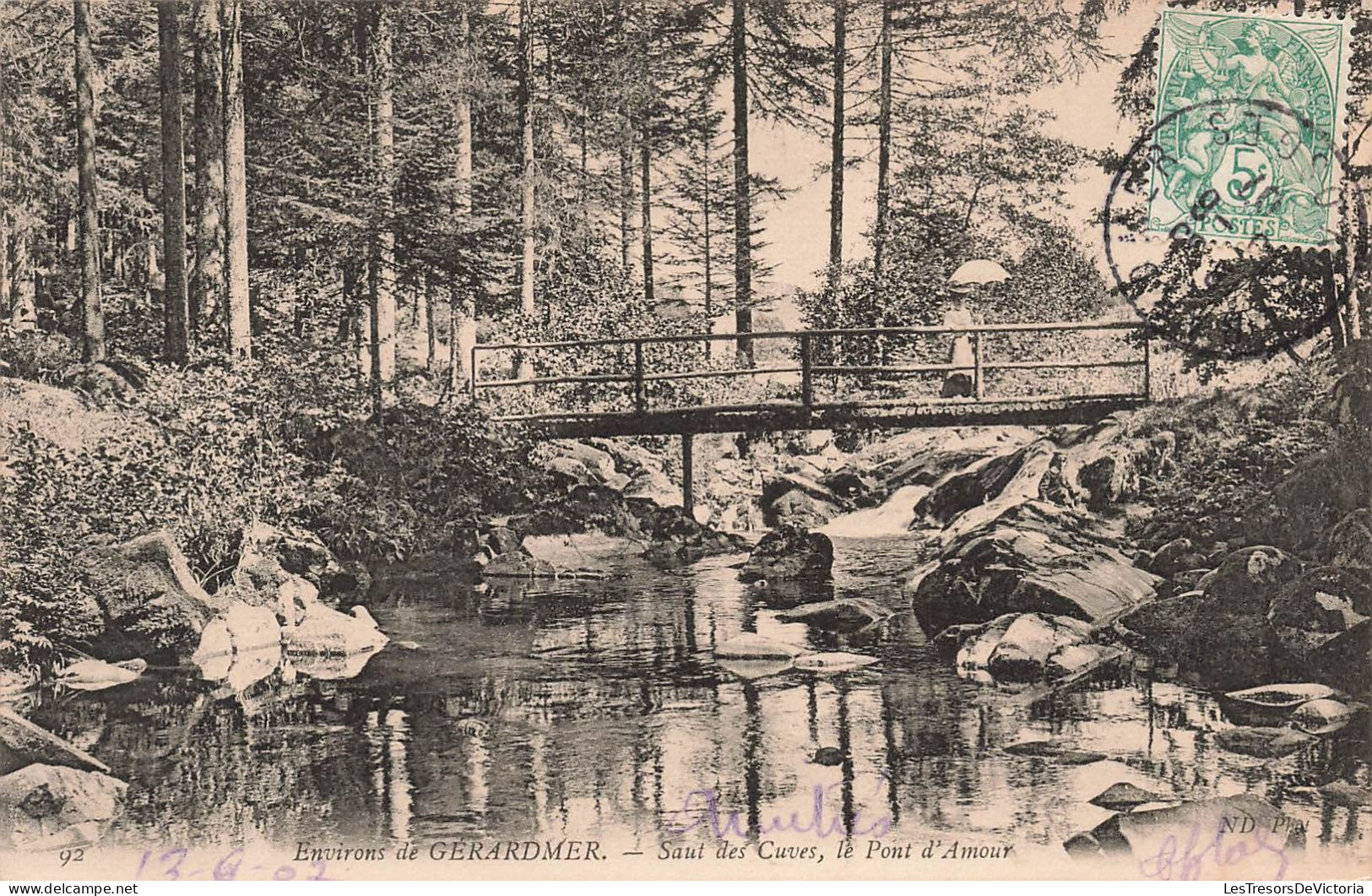 FRANCE - Environs De Gérardmer - Saut Des Cuves - Le Pont D'Amour - Carte Postale Ancienne - Gerardmer