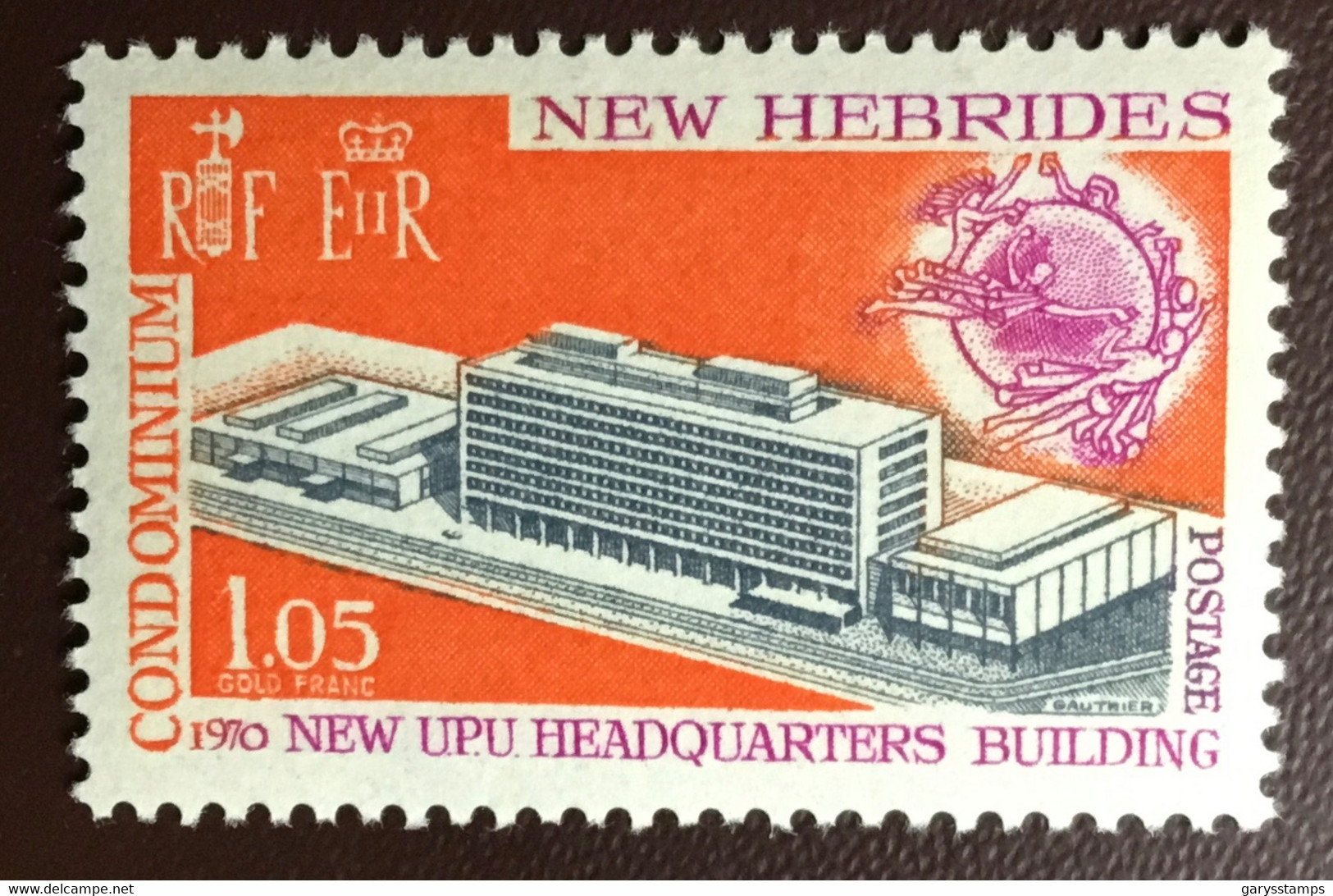 New Hebrides 1970 UPU HQ MNH - Ungebraucht