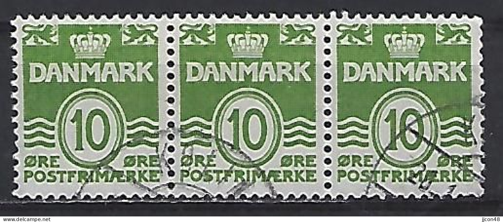 Denmark 1950-62  Wavy Lines (o) Mi.328 Y - Gebruikt