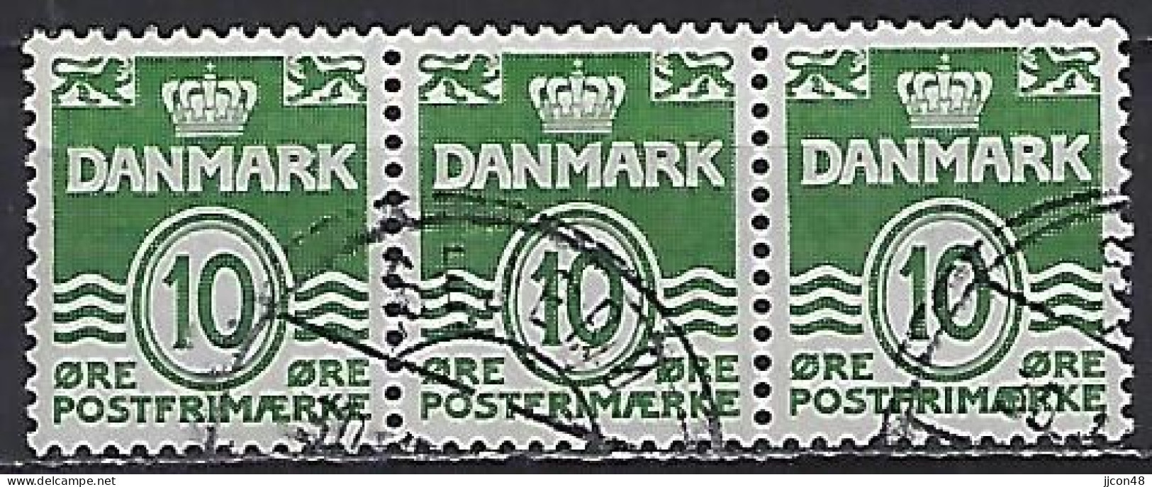 Denmark 1950-62  Wavy Lines (o) Mi.328 Y - Oblitérés