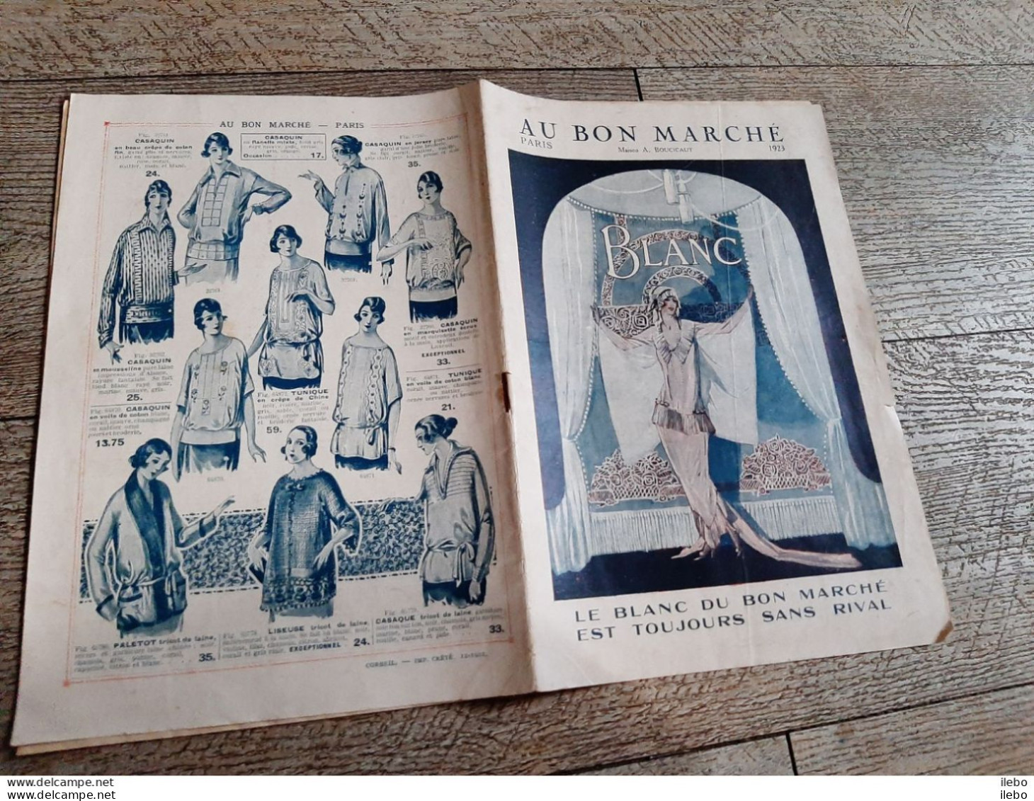 Catalogue Blanc Bon Marché Paris Maison Boucicaut 1923 Avec échantillons Lingerie Mercerie - Mode