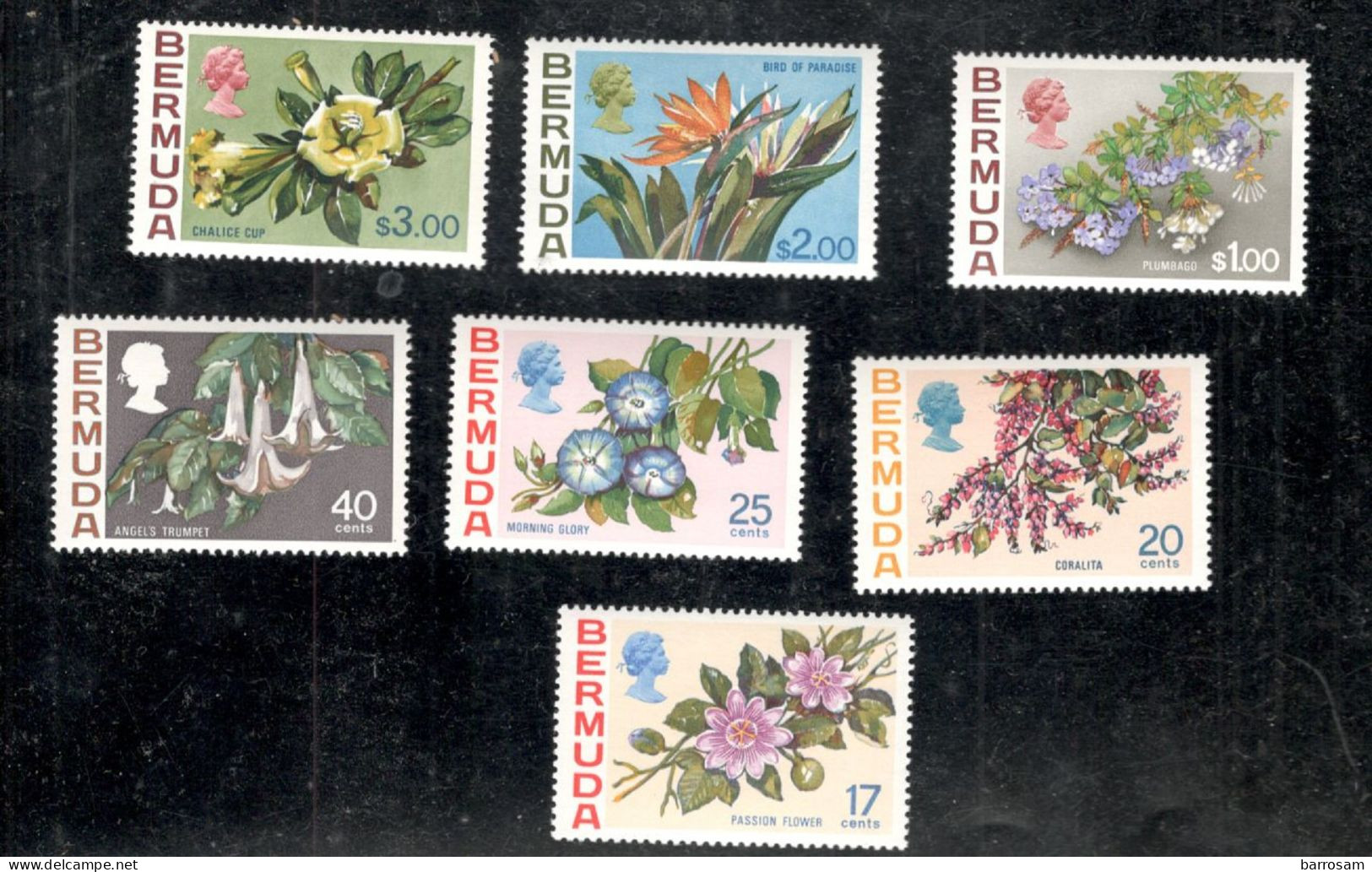 BERMUDA....1975:FLOWERS  Michel311-17(Yvert 310-16)mnh** - Bermuda