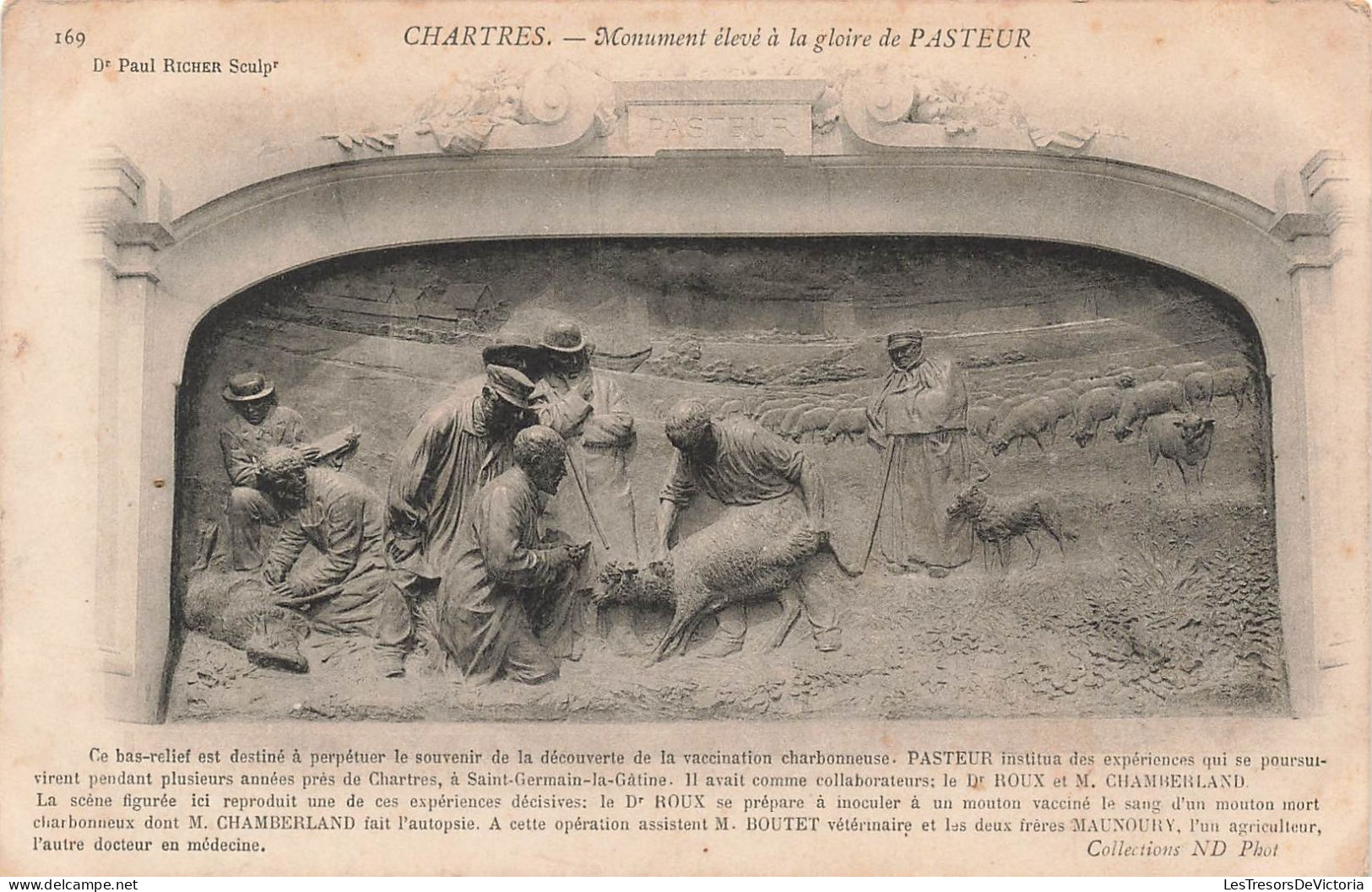 FRANCE - Chartres - Monument élevé à La Gloire De Pasteur - Carte Postale Ancienne - Chartres