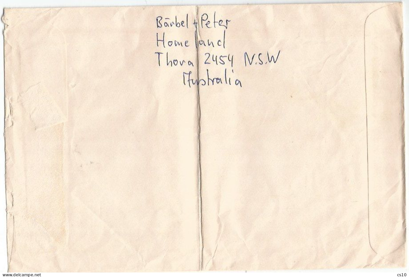 Australia Souvenir Sheet Terra Australis 1985 REALLY TRAVELLED On AirMailCV Bellingen 23may1985 To Germany - Sheets, Plate Blocks &  Multiples