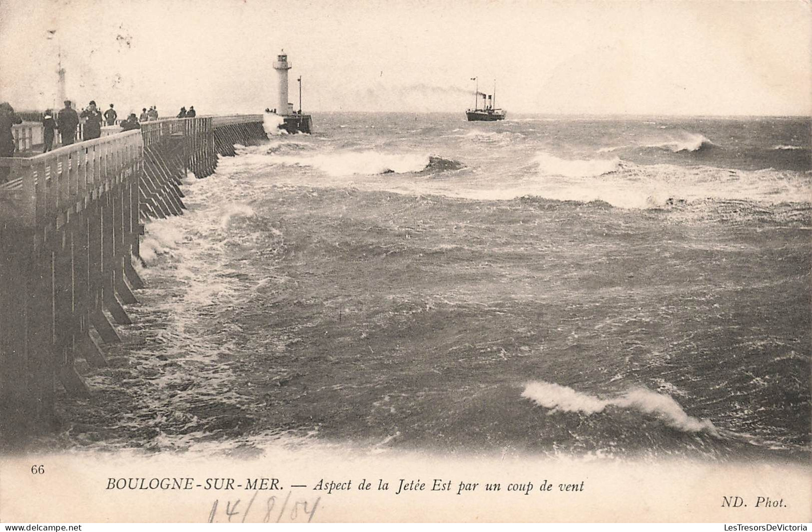 FRANCE - Boulogne Sur Mer - Aspect De La Jetée Est Par Un Coup De Vent - Carte Postale Ancienne - Boulogne Sur Mer