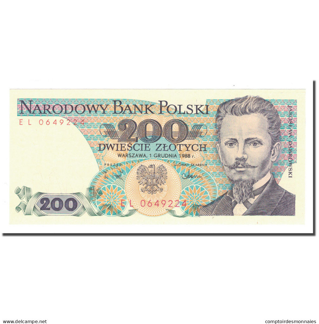 Billet, Pologne, 200 Zlotych, 1988, 1988-12-01, KM:144c, NEUF - Pologne