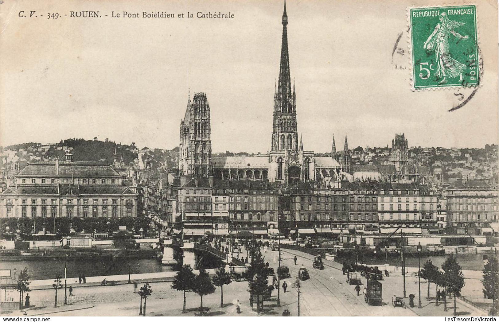 FRANCE - Rouen - Le Pont Boieldieu Et Le Cathédrale - Carte Postale Ancienne - Rouen