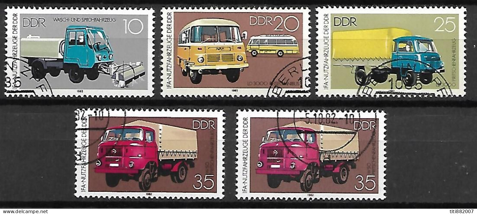 ALLEMAGNE   /   DDR       -     Série   CAMIONS     -     Oblitérés - Camion