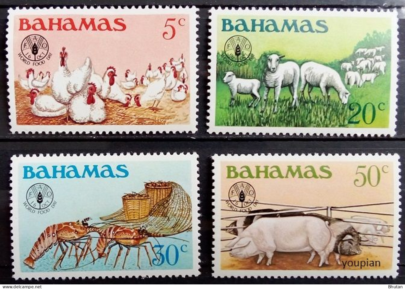 Bahamas 1981, World Food Day, MNH Stamps Set - Bahamas (1973-...)