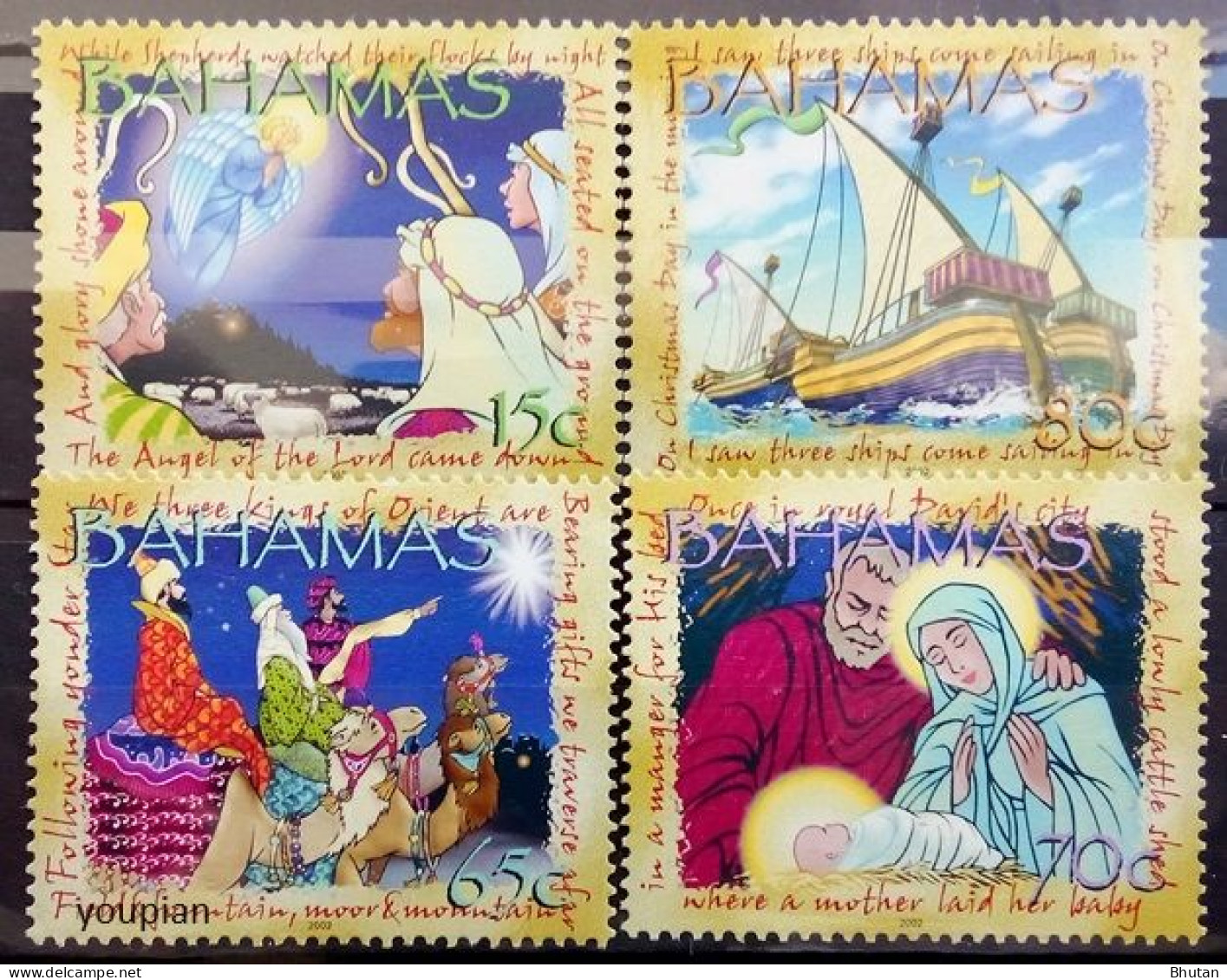 Bahamas 2002, Christmas, MNH Stamps Set - Bahamas (1973-...)